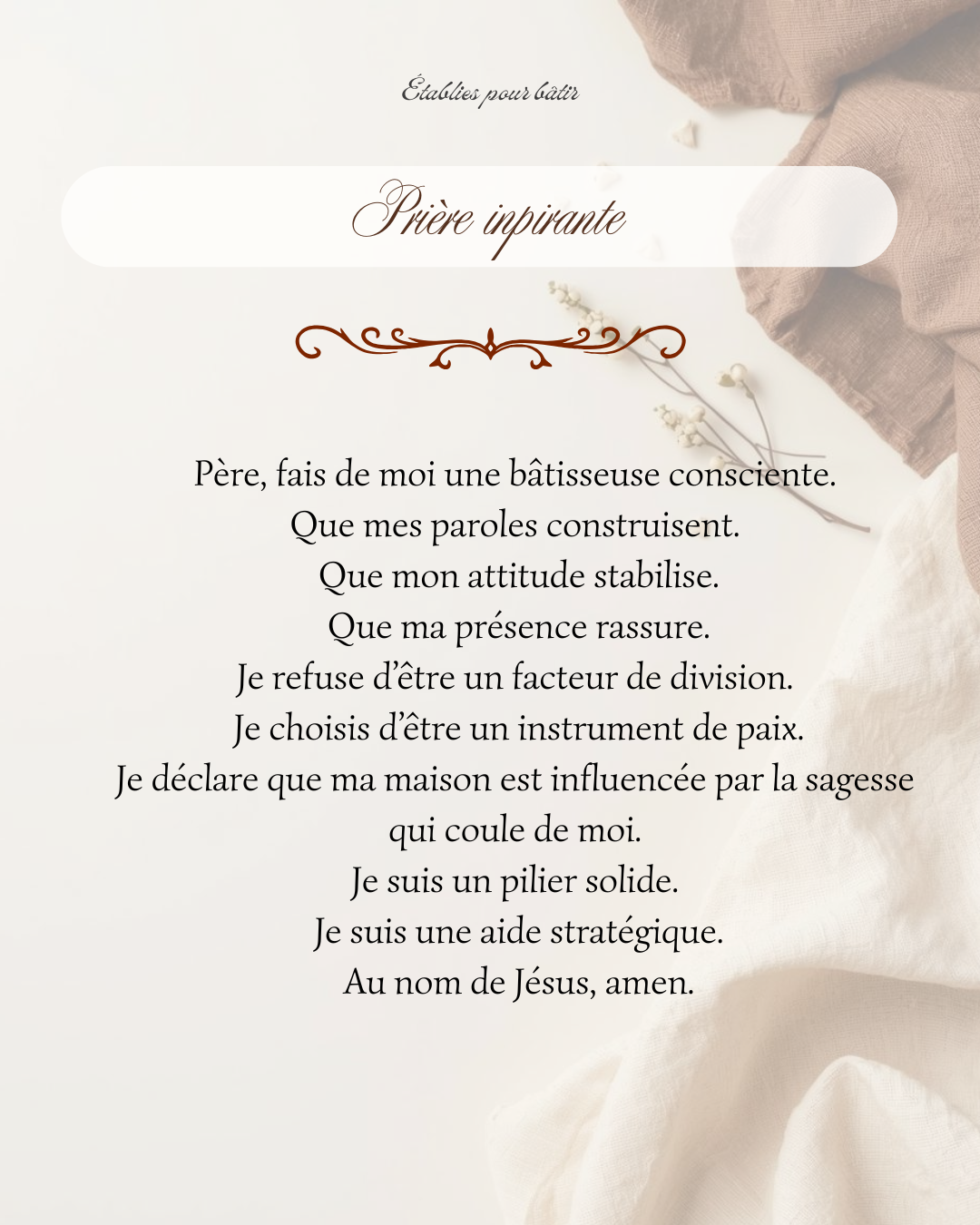 Établies pour bâtir - VOLUME 1