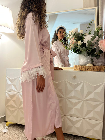 Kimono Louise - Rose poudré La Nuit est Belle