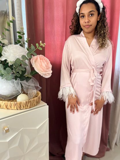 Kimono Louise - Rose poudré La Nuit est Belle