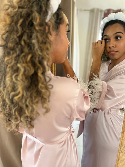 Kimono Louise - Rose poudré La Nuit est Belle